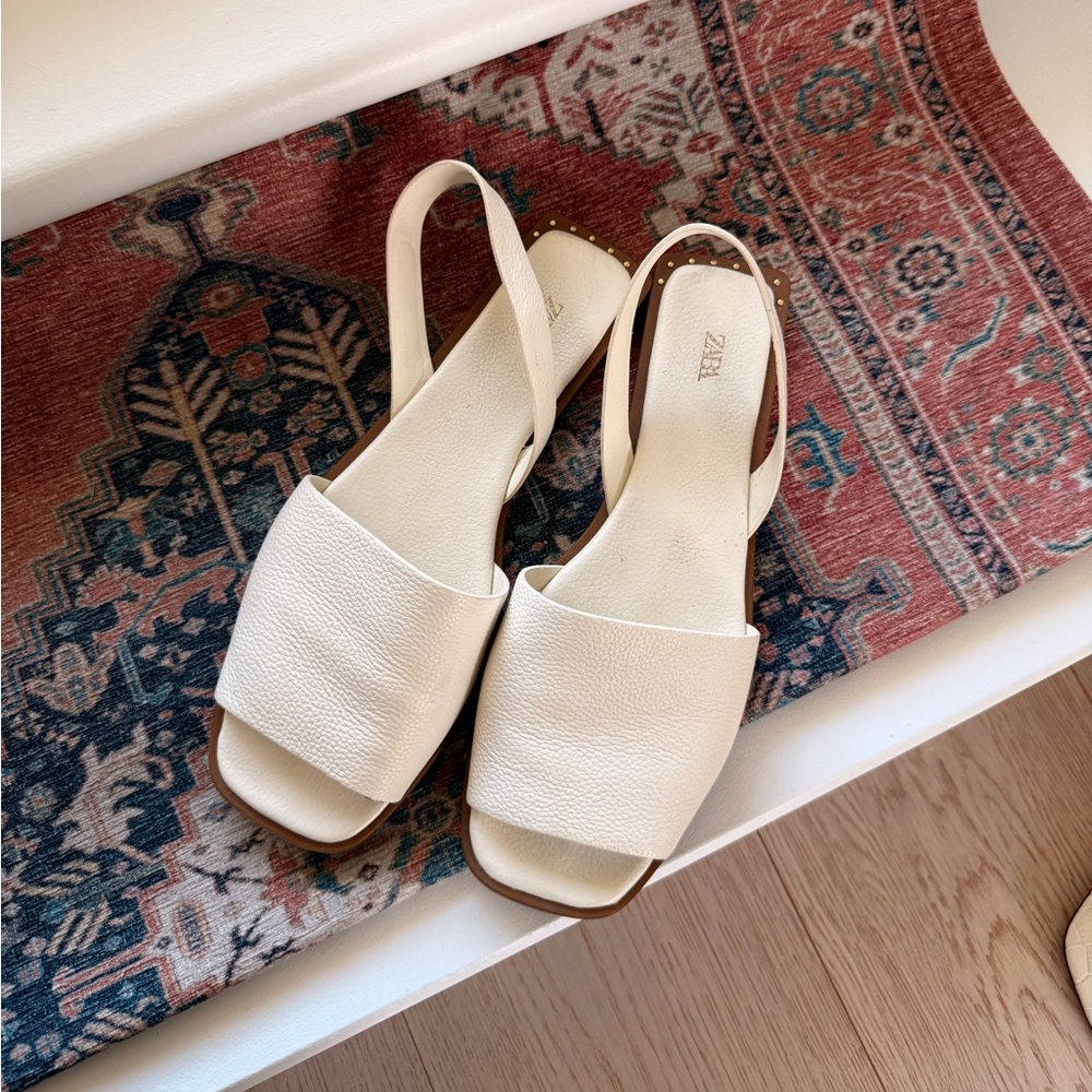 Zara Women's Elegant White Sandals